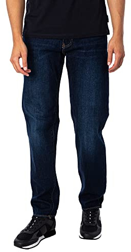 Armani Exchange A|X Pantalones Vaqueros Rectos con 5 Bolsillos para Hombre, Azul, 36W/32L