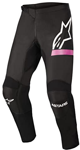Alpinestars Women Stella Fluid Chaser Pant, 32, Black/Pink Fluo