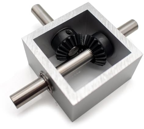 Toplionace 90° Vinkelväxel Höger Vinkel Kommutator Liten Växellåda 1:1 Vinkelväxel Mekanisk Drivmodul, Axeldiameter 10mm (A)
