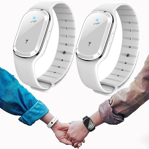 Moskito Pro Bracelet, Moskitopro Bracelet,Mosquito Insect Repellent Band,Ultrasonic Mosquito Repellent Bracelet Watch,USB Rechargeable Anti Mosquito Repeller Wristband for Adults & Children (White*2)