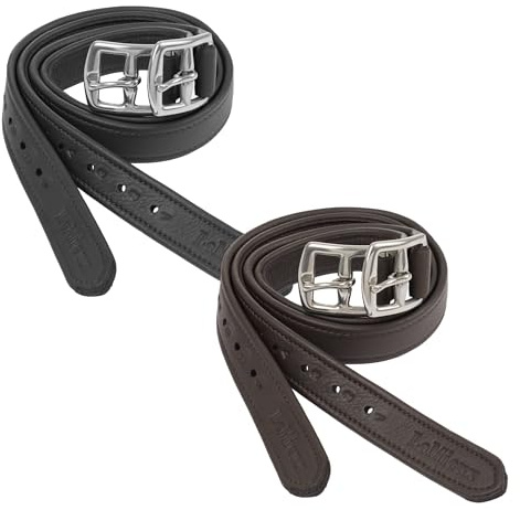 LeMieux Steigbügelriemen für Kinder, Leder, 100 cm, Schwarz