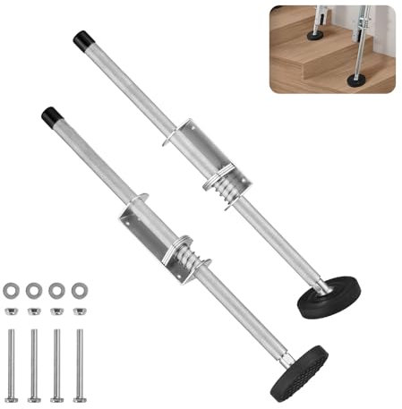 VEVOR Ladder Levler, 23.4 inch Steel 550lbs Load Ladder Leveling Tool, Pitch Hopper, Stair Ladder Stabilizer with Storage, Easy to Use for All Surfaces,Extension Ladder Accessories for Uneven Ground