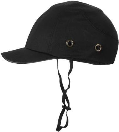 HAWILLOSCH Schweißerkappe Für Herren Sicherheitshut Mit Voller Krempe Bauhut Mit Eva-Schwamm Schwarzer Schweißerhut