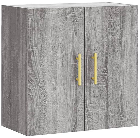 HETFTJN Mobiletto Esterno Balcone Armadio da Esterno Mobiletto Multiuso Vetrina Espositiva - Mobile Pensile Grigio Sonoma 60x31x60 cm in Legno Multistrato per Camera Da Letto Sala Studio Soggiorno