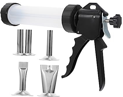 IMIKEYA Manual Stainless Steel Sausage Stuffer Handheld Meat Maker Non-Rusting Sausage Filling Tool Processing at Home