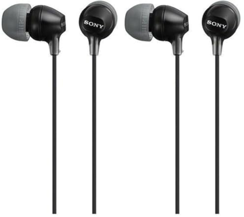 Sony MDR-EX15LPB Ecouteurs Intra-Auriculaires - Noir (Lot de 2)