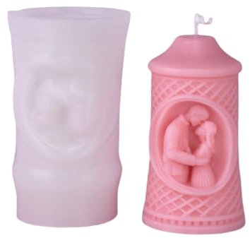 OUXUNDAI Stampi per Candele 2 Pezzi di San Valentino Aromaterapia Candela Silicone Serie di Abbraccio Fai -da -Te Serie Ritratto Portrait Diffusore Stone Stampo-Coppia Serie B Zl-63