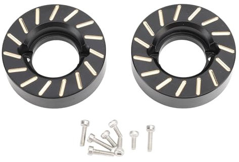 Respicefinem Lot de 2 contrepoids de Roue en Laiton Lourd pour Voiture sur chenilles SCX10 II RC. Pièces de Mise à Niveau améliorant la stabilité et Les Performances. Matériau