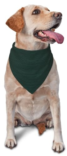 Hundehalstuch für kleine, mittelgroße und große Hunde, verstellbar, niedliches Dreieckstuch mit grünem Linienmuster