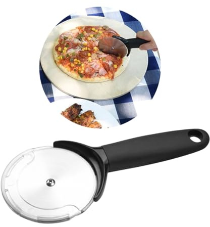 Ciieeo Tagliapizza in Acciaio Con Rotella Forma Rotonda Pizza Alimentare Per Torte Pane Utensili Da Cucina
