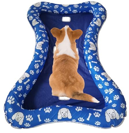 Xvilmaun Flotadores de Piscina para Perros, Cama Flotante portátil para Perros, balsa Inflable para Jugar Animales, bañera, natación, Lago, río, Patio Trasero, Exterior y al Aire Libre