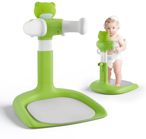Brolteja Soporte De Pie Para Niños Pequeños,Soporte de Bañera para Bebé con base antideslizante,baby shower para 8-36 Meses Para Niños Y Niñas,Bañarse y Cambiar Pañales