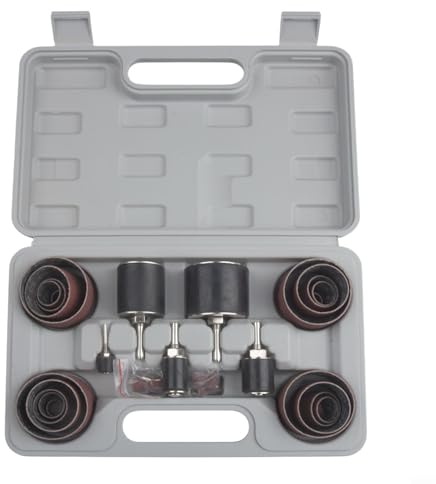 Desiumite Kit de tambour de ponçage 37 pièces avec tige de 2,5 cm pour perceuse, manchons de ponceuse pour le travail du bois et le polissage des métaux, abrasifs grain 80 et 120, tambours et manchons
