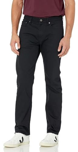 Amazon Essentials Herren Stretchjeans, Gerade Geschnitten - Auslauffarben, Schwarz, 38W / 34L