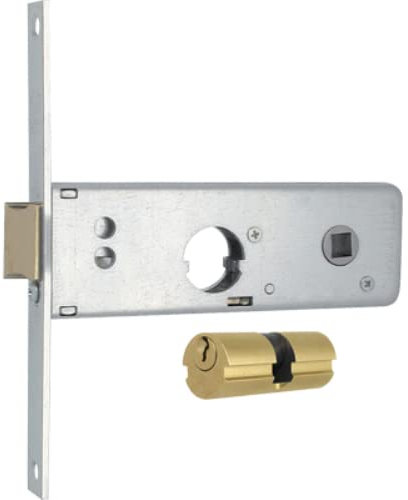 SERRATURA DA INFILARE PER FASCE F.60 2M+SCROC. MG ART.801601 CON CILINDRO