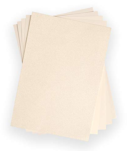Sizzix Surfacez-Opulent Cardstock 664535, elfenben, 50-pack, papper, en storlek