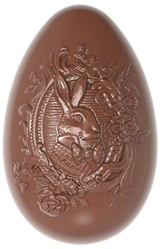 Siccardi Stampo per Cioccolato in policarbonato Uovo di Pasqua con Coniglio Elegante - Belle-ÉPOQUE