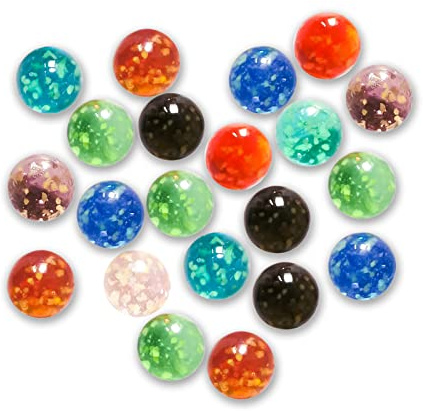 10pcs Glow in the Dark Glass Marbles Gifts for Kids Fluorescent Dotted Marbles Marble Run Game Accesssories Crafts Decoration, 16mm, 10 colors
