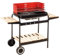 Arsard Barbecue Rettangolare A Carbone Multifunzione Con Struttura In Acciaio E Ripiani In Legno Per Giardino, Terrazzo E Balcone