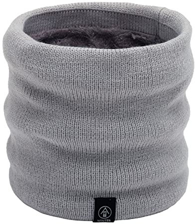 Halswärmer Halstuch Männer Winddichte Kreisschlaufenschals Warm Dick Gesichtsschal Loopschal Hochwertiges Cashmere Halstuch Unisex Feinstrick Schal Rundschal Strickmuster