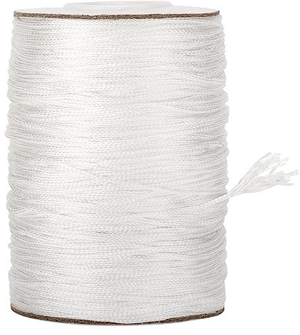 G2PLUS 1.5mm White Nylon Cord String, 100m Satin Braided, No-elastic Roman Blind Cord for Jewelry Making, Necklace, Bracelets and Beading (S02933)