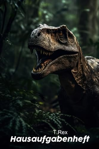 T Rex Hausaufgabenheft: Einfaches und übersichtliches Hausaufgabenheft für Dinosaurier Fans