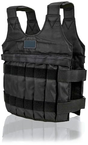 Gewichtsweste 20kg, Verstellbare Gewichtsweste, 60×42CM, Weight Vest, Militärische Gewichtsweste, Max Belastung 20 kg, Gewichtsjacke, für Laufen,Krafttraining, Ausdauer(Stahlplatte nicht enthalten)
