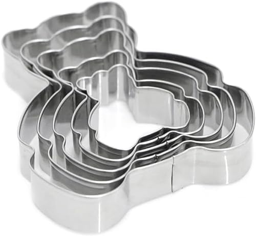 Selecto Bake 5 Stück Teddybär Ausstecher Set Edelstahl Keksstempel Sandwich Ausstecher Fondant Kuchenform Kekspresse