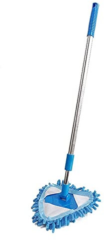 Trapeador húmedo y seco Trapeador de Limpieza Triangular Ajustable Giratorio Multifuncional de 180 Grados, Trapeador de Limpieza para Paredes Trapeador húmedo y seco Trapeador de Limpieza (Size : Mop)