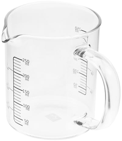 IMIKEYA Stabiler Messbecher Aus Glas Mit Griff Und 250 Ml Für Die Küche Zum Backen Messbecher