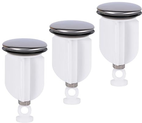 3 Stück Waschbeckenstöpsel, Abflussstopfen Waschbecken, Stöpsel Waschbecken, Abflussstopfen Waschbecken Stöpsel Verschluss, 40mm Universal Badewannenstöpsel mit Dichtung für Küche Bad Spüle