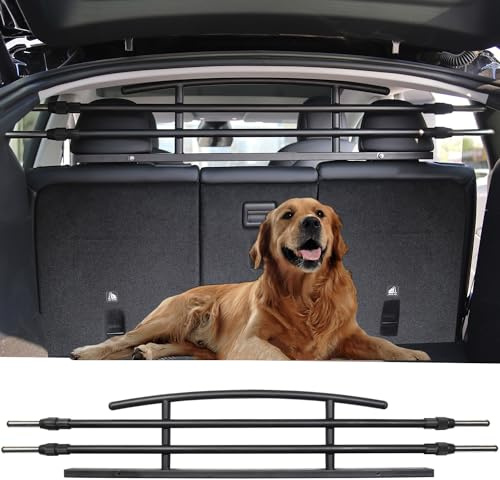 Dog Barrier for Tesla Model Y 2024 2023 2022 2021 5 Seater Dog Divider Heavy Duty Metal Adjustable Trunk Pet Barrier