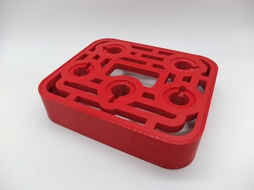 Halter Aufsteller für KitchenAid Nudelvorsatz Pasta für 5 Aufsätze Art Deco Stil (Red)