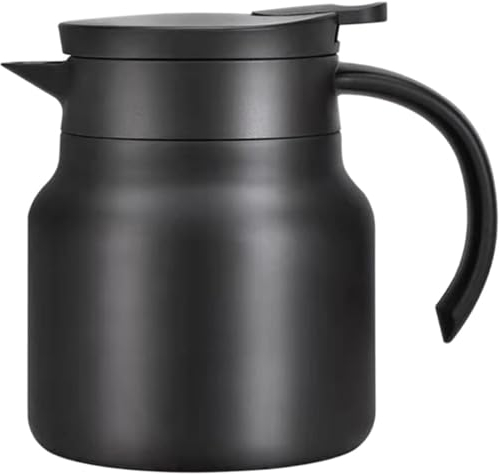 Insulated Teapot,Insulated Coffee jug,Insulation Pot Double Wall Vacuum Thermal Coffee Carafe Home Water Pot Thermal Hot Water Jugs Stainless Steel Vacuum Bottles Insulation Pot (Color : Red)(Black)