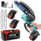 Mini Motosega a Batteria, 4000mAh Mini Motosega 6 2 * 2000mAh batterie, Motore Senza Spazzole da 800W 21V, Motosega Elettrica a Batteria per Potatura per Tagliare Legno,Giardino Albero