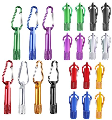 BORDEAG 21 Piezas Linterna LED, Mini Linterna, Linterna Potente, Linterna Llavero, Linterna Pequeña, Linternas LED Alta Potencia Para Exteriores, Senderismo, Montañismo
