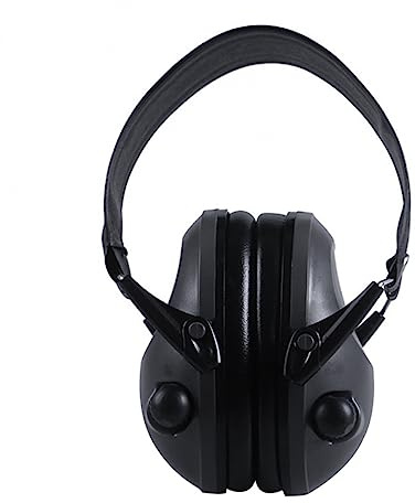 Orejeras de Protección Auditiva Electrónicas 21 Db, Negro | Diadema Ajustable, Abs Resistente, Reducción de Ruido para Tiro Deportivo
