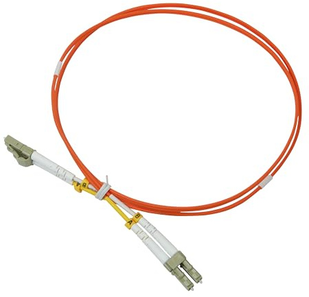 Labgear Câble fibre optique LC vers LC multimode Duplex OM1 LSZH Digital Audio Câble de raccordement en fibre optique 10 Go/Gigabit débit de données réseau haute performance Orange 1 m
