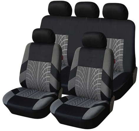 Coche Fundas Asientos para Dacia Dokker/Duster Van/Logan MCV Fiskal Stepway/Nova/SupeRNova/Sandero, Coche Cubreasientos Cómodo Transpirable Delanteros Traseros Seat Cover Protectores Accesorios