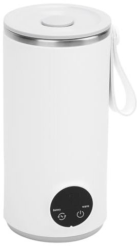Bouilloire électrique de Voyage, Bouilloire à café sans Fil Portable, Chaudière à Eau, Chauffe-eau Rechargeable 400 Ml 55 °C, Agitateur Rotatif intégré