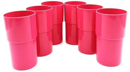 Kimmel Set di 6 bicchieri da 330 ml, fucsia