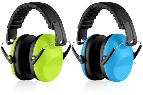 WIYETY Lot de 2 protections auditives pour enfants : casque de protection contre le bruit pour enfants, cache-oreilles pour enfant avec SNR 26 dB, casque pour bébé, protection contre le bruit, bonne