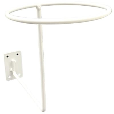 XUEZHEN Helmhalterung Wand，Helmhalter Motorrad Helm Metall Wand Hutablage Schraube Schwarz Farbe Zurück Gestell Fahrrad Display Halter Moto Ausrüstungen Zubehör(White)
