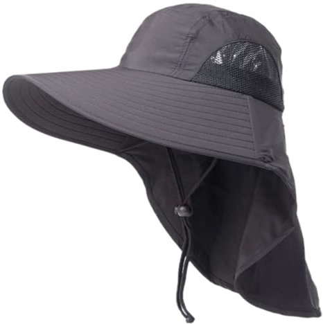 EIROVYA Cappello Uomo Estivo Anti UV, da Sole Donna UPF 50+, da Pescatore con Tesa Larga e Ampia Protezione del Collo