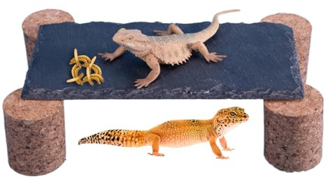 Sonnenbadestein für Reptilien – Heizstein für Schildkröten mit Erdspieß – feuchtigkeitsbeständig, natürlich, für Klettergerüste Aquarium Terrarium Gecko Schildkröte Schlange