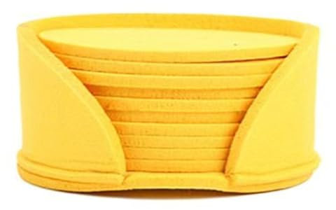 Vocdikficy 50 Pezzi Sottobicchiere Rotondo In Feltro per Tavolo da Pranzo, Resistente al, Resistente al, per Tazze, Caffè, Tè, Bevande Calde, Tazza, Tovaglietta Durevole, Facile da Usare