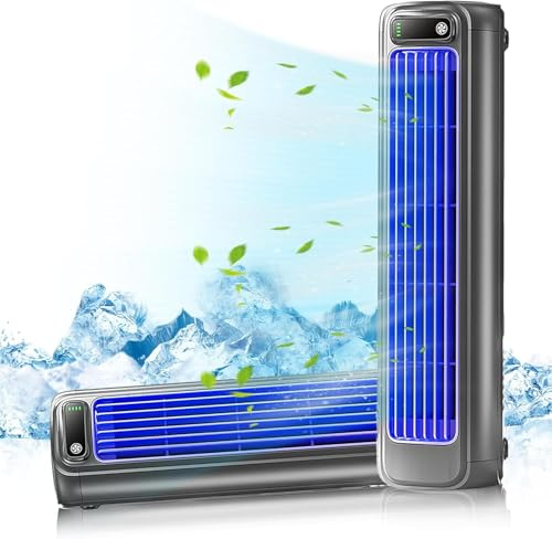 Coldeez Cooling Ace Portable Air Cooler - 3-Speed, USB-C | Compact & quiet personal cooler for desk/office.USB rechargeable,3-speed adjustable,lightweight design keeps you cool