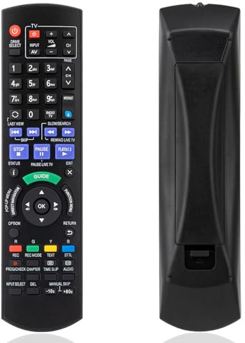 Remote Control For Panasonic Recorder Box, Replacement for Panasonic DVD HDD Blu-Ray Recorder Box IR6 Remote Control N2QAYB000780 N2QAYB000755 N2QAYB000757 N2QAYB000781