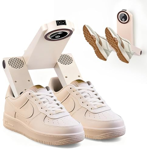 Schuhtrockner Elektrisch, 2 Halterungen Schuhtrockner mit Timer, Tragbarer Schuhe Stiefeltrockner, Faltbarer Schuhheizung Schuhwärmer Skischuhtrockner für Schuhe Hüte Skischuhe Handschuhe Socken