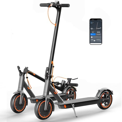 Trottinette Électrique Adulte, Double Sécurité Freinage Scooter électrique 350W, Trotinette Electrique 35 km d'Autonomie, Trottinette Pliable 25 km/h